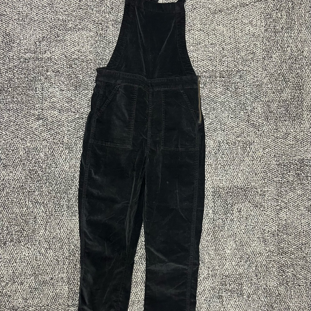Madewell Black Corduroy Overalls